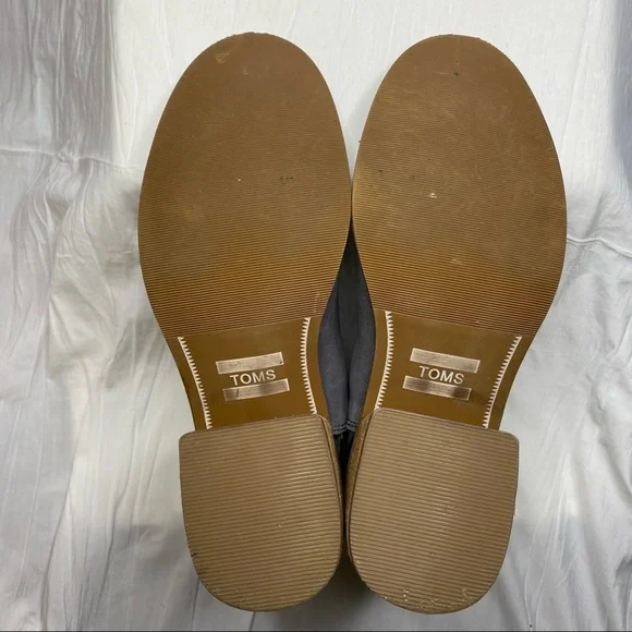 Toms Esme Iron Grey Suede & Jacquard Boots Women’s 6 Like New - Picture 14 of 14